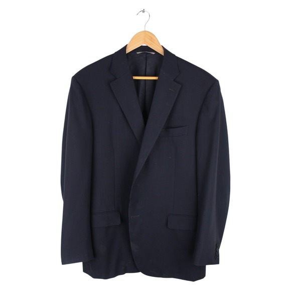 Canali Black Wool Blazer Sport Coat Made in Italy Luxury Tailored Jacket 58